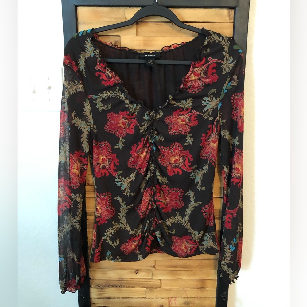 Express Y2K long sleeve top